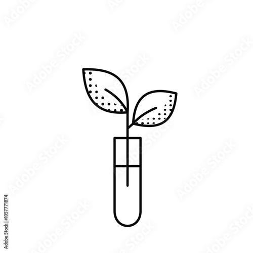 Organic Eco GMO-Free Plant Vector Symbol ICon Design