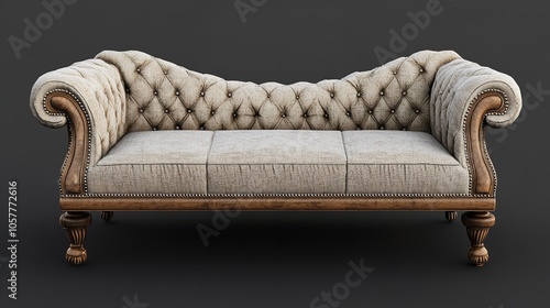 Ottoman Furniture Side View Full Length photo