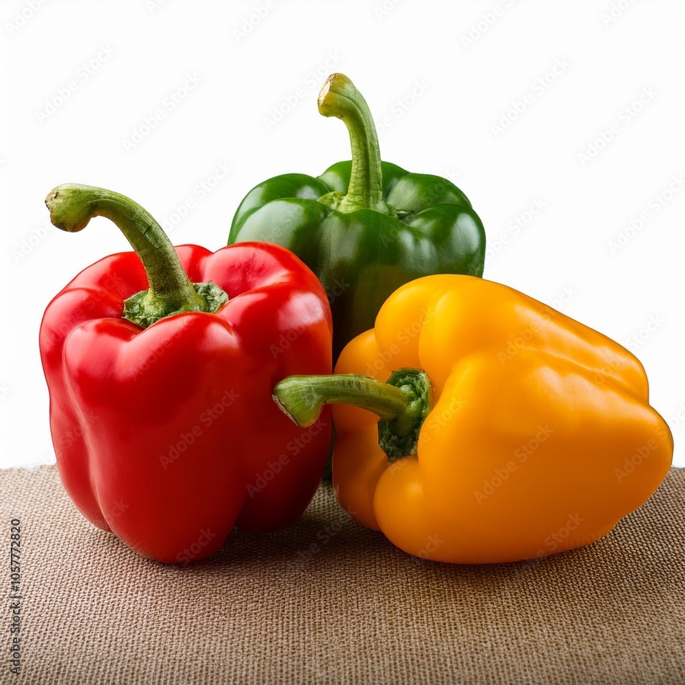 big ripe sweet bell peppers vegetables paprika plant on transparent background big ripe sweet bell peppers vegetables paprika plant on transparent background