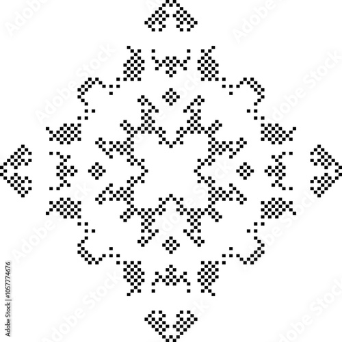 geometric aztec element oriental traditional pattern