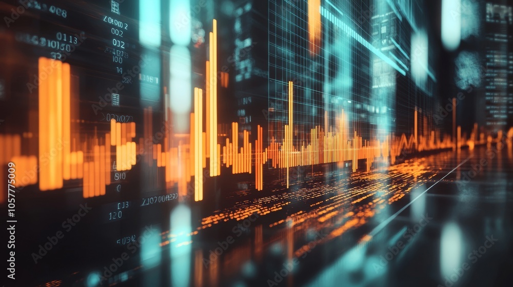 Abstract Financial Chart Data Visualization Abstract Financial Chart Data Visualization