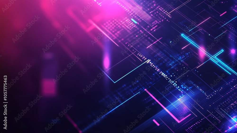 Abstract digital background with neon lines and grids, giving it a futuristic and tech-inspired aesthetic. Abstract digital background with neon lines and grids, giving it a futuristic and tech-inspired aesthetic.