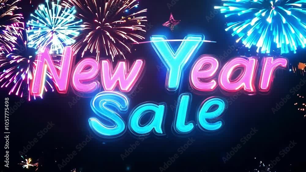 Christmas sale design A colorful image of confetti and stars with the words Christmas sale design A colorful image of confetti and stars with the words