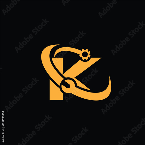 K Abstract Repair Letter Logo