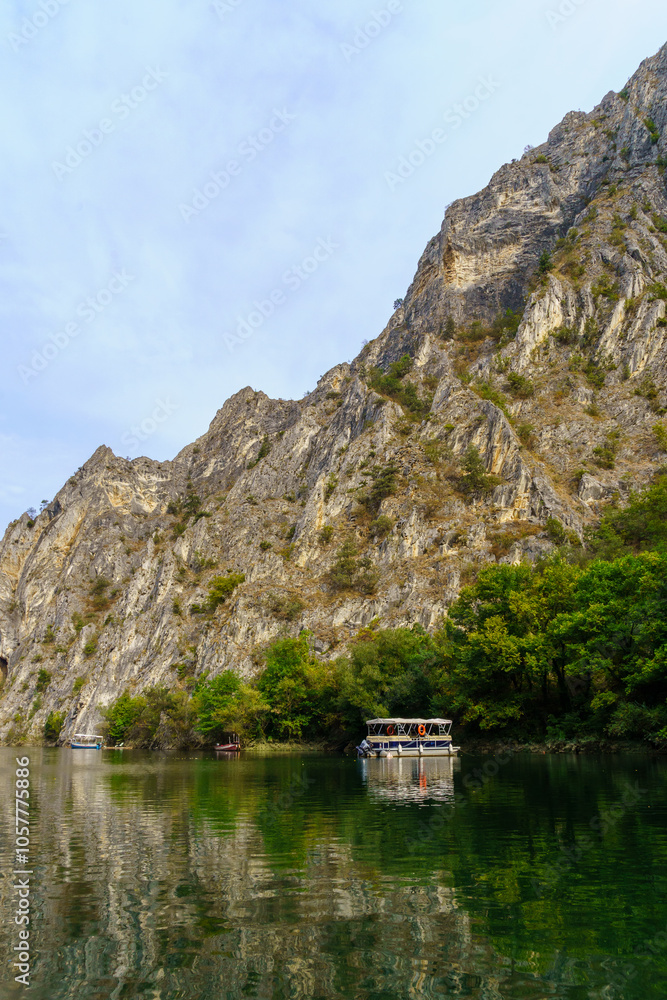 Matka Lake, artificial lake in the Matka Canyon