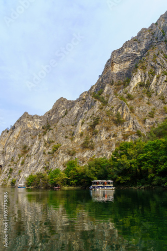 Matka Lake, artificial lake in the Matka Canyon