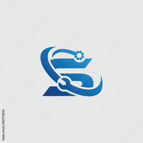 S Abstract Repair Letter Logo