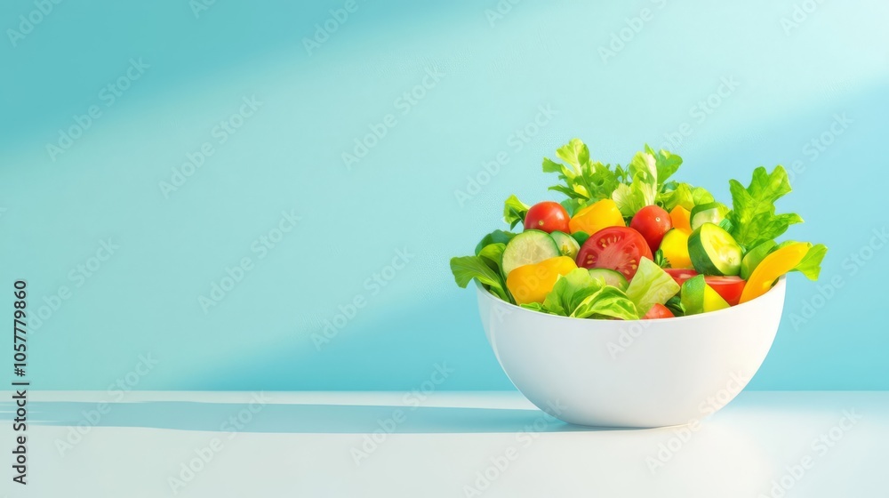 A vibrant, fresh salad bowl filled with colorful vegetables, perfect for healthy eating, food photography, or catering visuals. A vibrant, fresh salad bowl filled with colorful vegetables, perfect for healthy eating, food photography, or catering visuals.