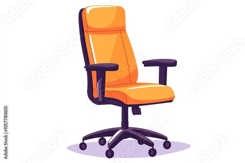 flat icon of an office chair