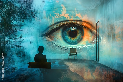 EMDR Therapy Session: A peaceful scene depicting bi-lateral sensory stimulation therapy through eye movements.