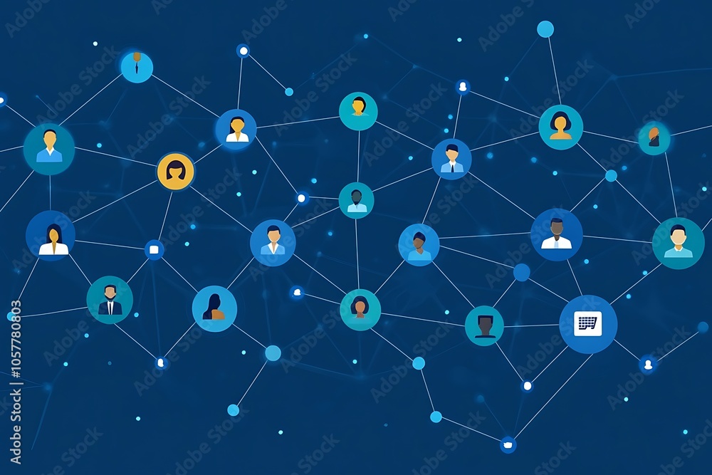 Abstract Network of Connected People and Business Collaboration Abstract Network of Connected People and Business Collaboration