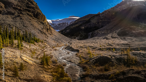 Tiny stream is all that remains in a valley that once held a glacier photo