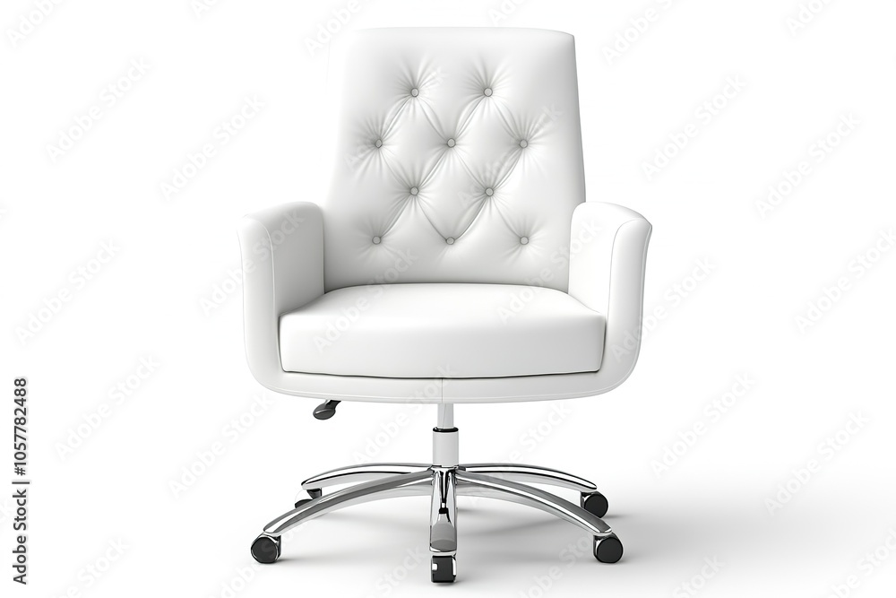 Fototapeta premium Modern office chair on white background