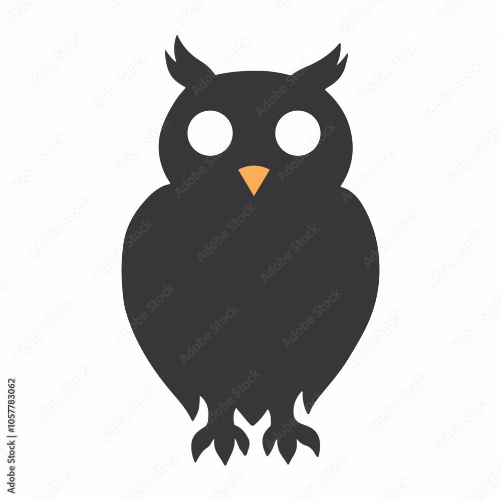 Obraz premium Owl silhouette vector design