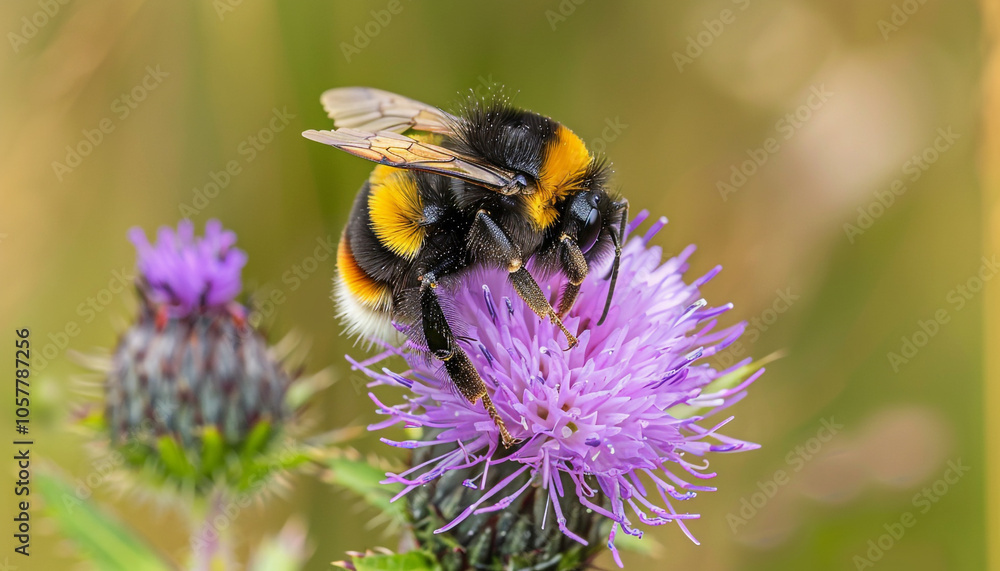 Close-up of a bee on a bright yellow flower Close-up of a bee on a bright yellow flower