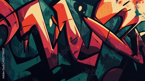 Wallpaper Mural A close-up shot of colorful graffiti art on a dark background. Torontodigital.ca