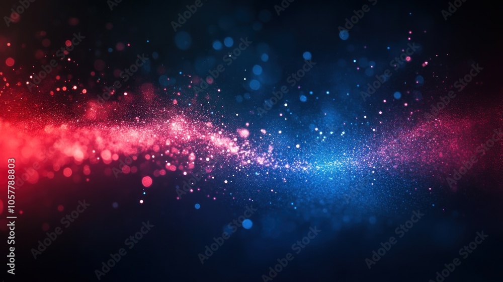 Abstract background with red and blue bokeh lights on dark background. Abstract background with red and blue bokeh lights on dark background.