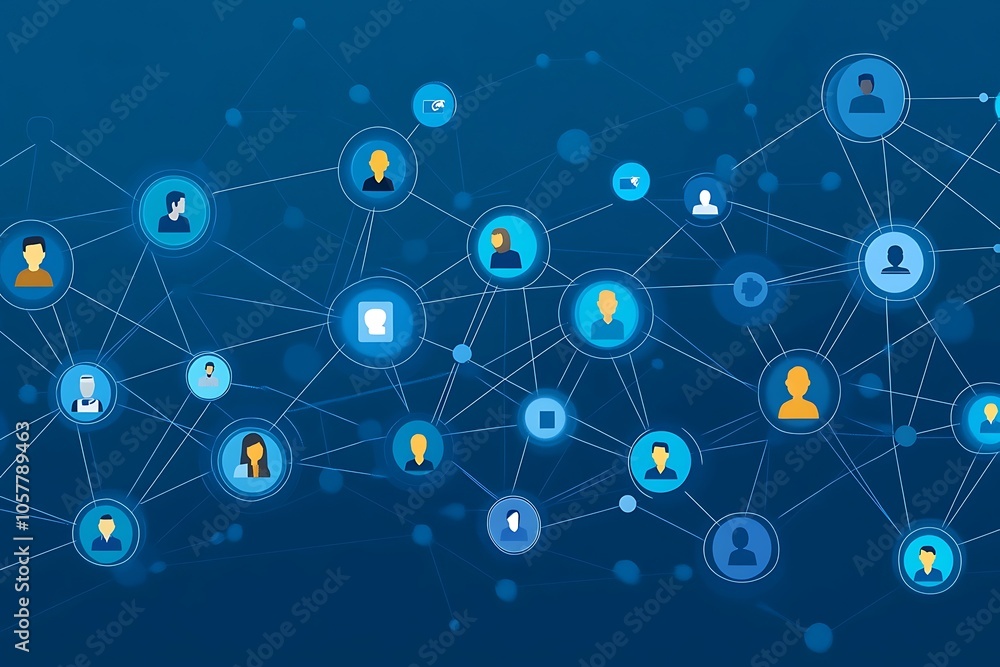 Interconnected People in a Digital Network3 Interconnected People in a Digital Network3
