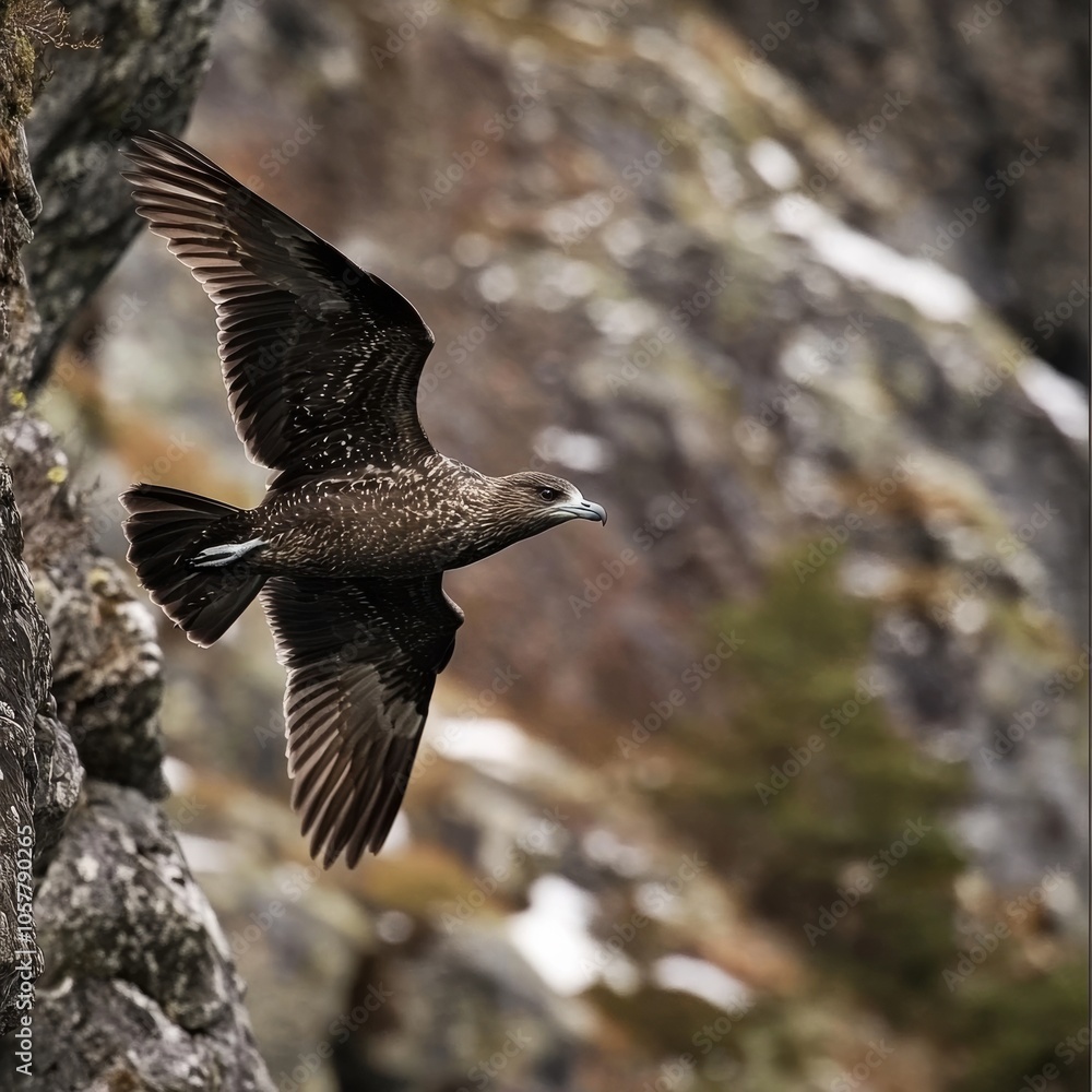 Fototapeta premium Stercorarius skua in Norway