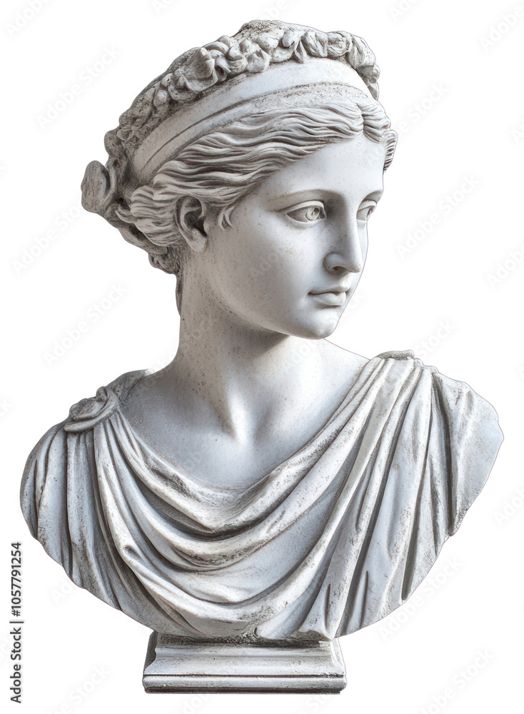 Obraz premium PNG Classical goddess statuebust art sculpture historical.