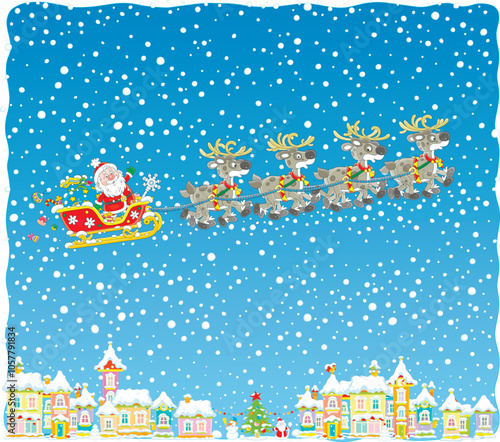 Santa Claus with holiday gi...