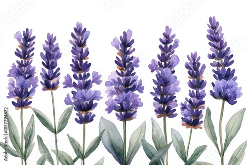 A watercolor illustration of lavender flowers, showcasing their beauty and natural charm.