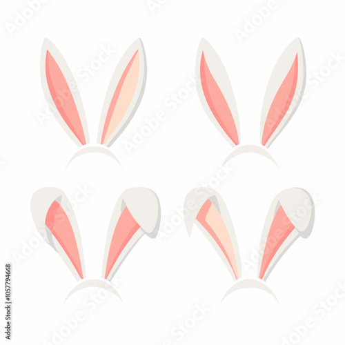 Easter bunny ears mask illustration (8)