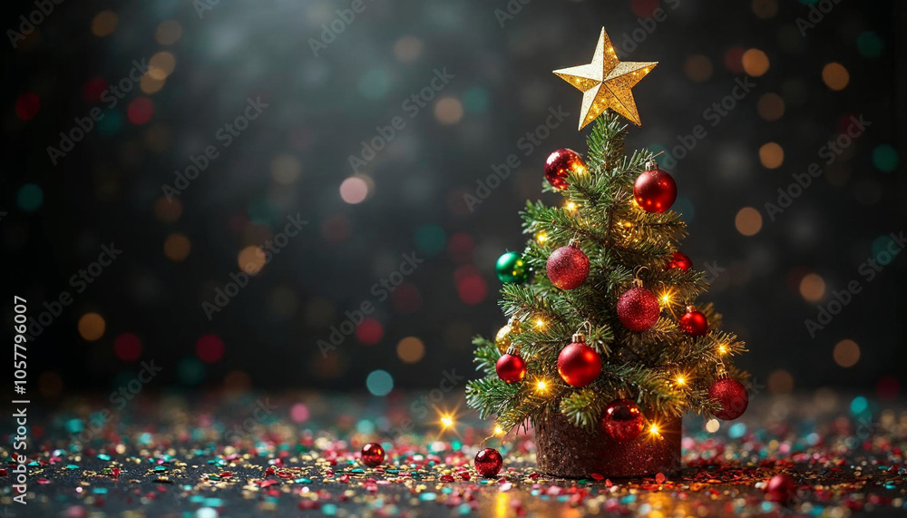 Concept photo of Happy New Year 2025 with Christmas Tree, space for text Concept photo of Happy New Year 2025 with Christmas Tree, space for text