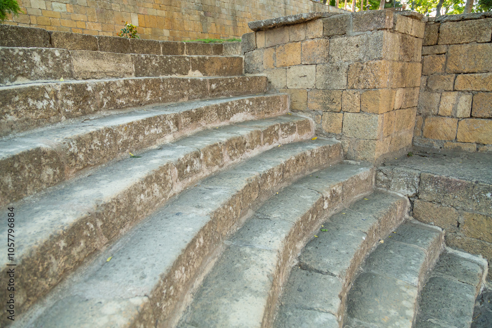 Staircase old masonry ancient stone fortress Staircase old masonry ancient stone fortress