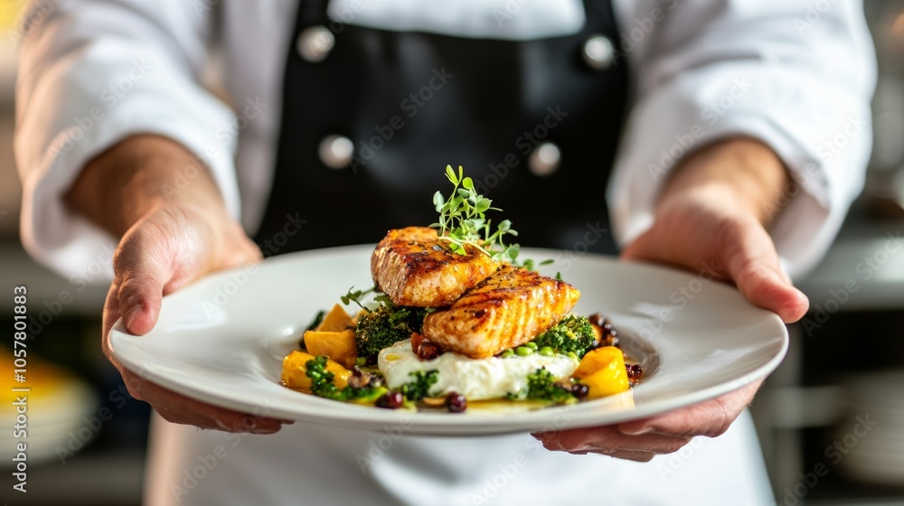 Professional chefs create exquisite, meticulously crafted dishes that emphasize the elegance and sophistication of fine dining. Professional chefs create exquisite, meticulously crafted dishes that emphasize the elegance and sophistication of fine dining.