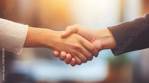 Business cooperation handshake