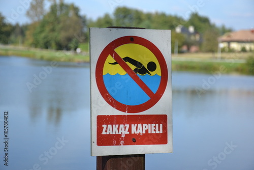 No swimming sign