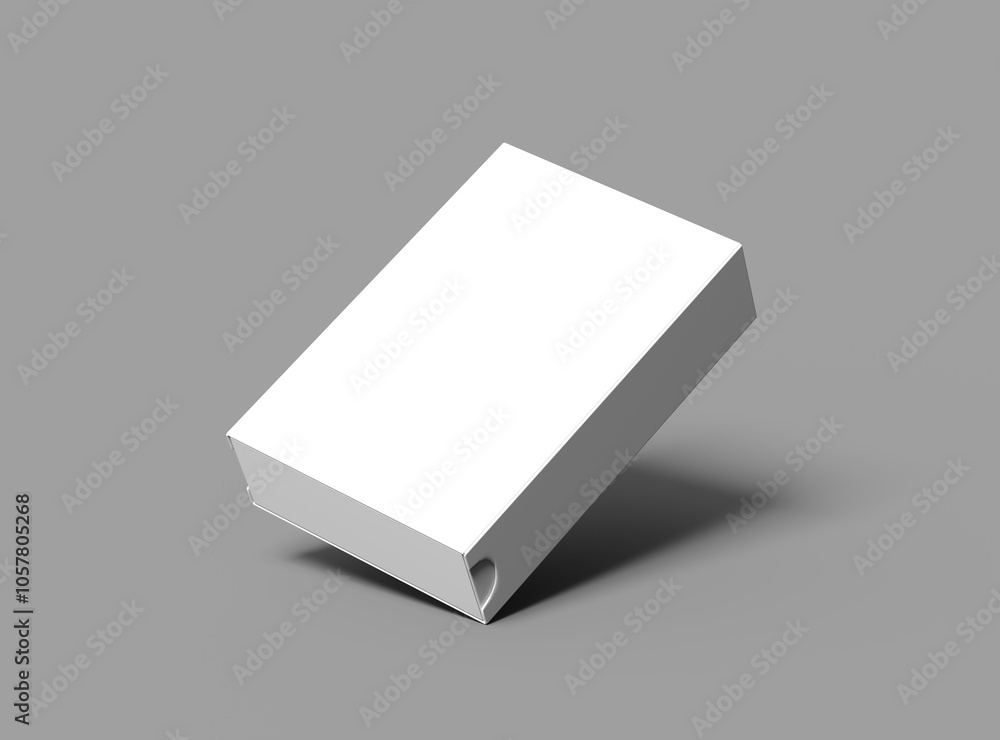 Render of a rectangular sliding drawer box on a light background Render of a rectangular sliding drawer box on a light background