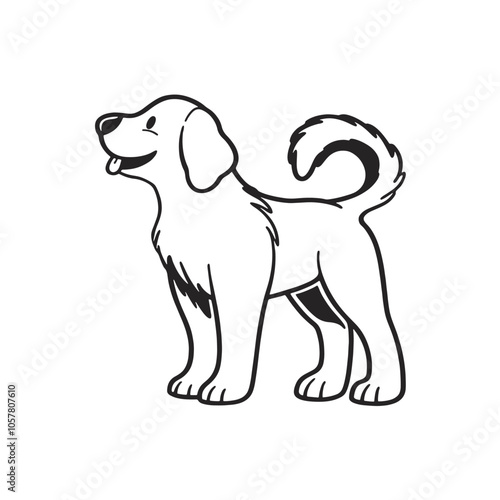 Dog silhouette vector eps photo