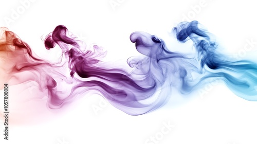 Soft hues of pink, blue, and purple blend together in a moody and mystifying display of generative AIgenerated smoke, adding a touch of whimsy and fantasy to any creative project or presentation. photo