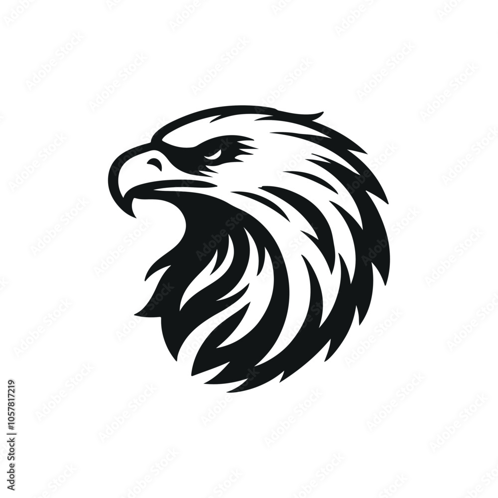 High detailed eagle head logo iconic eps file High detailed eagle head logo iconic eps file