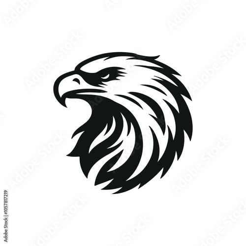 High detailed eagle head logo iconic eps file photo