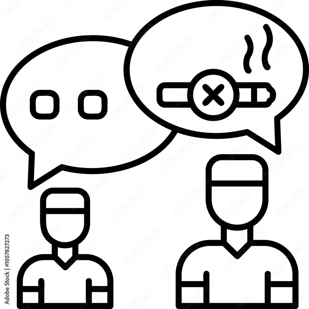 No Tobacco Conversation Icon No Tobacco Conversation Icon