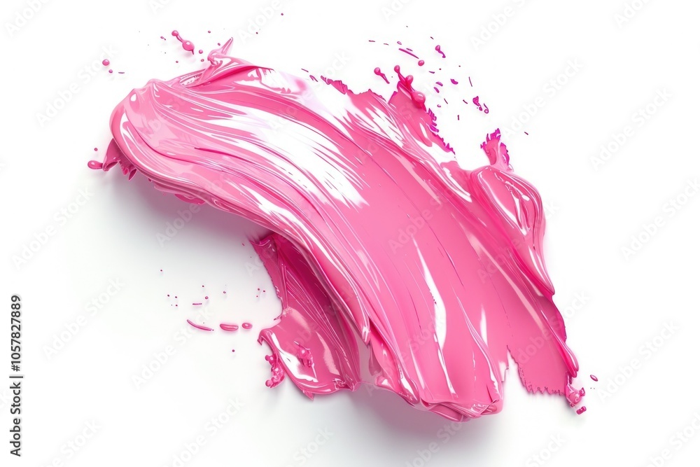 Pink nail polish smear isolated on white. Pink nail polish smear isolated on white.
