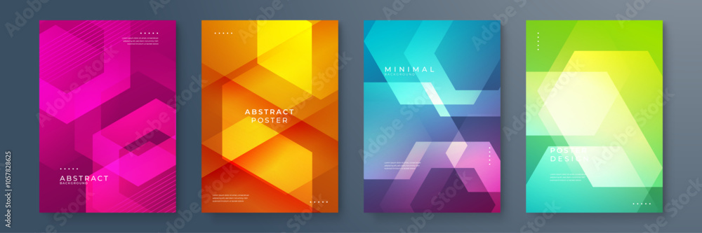 Vibrant Abstract Poster Designs With Bold Geometric Patterns
