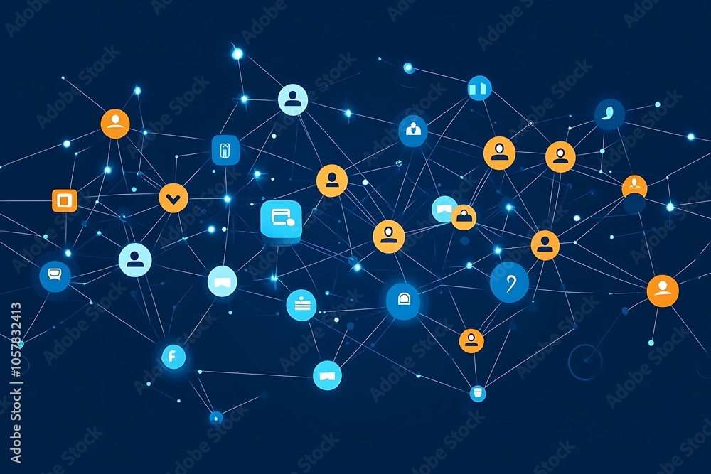 Digital Network Map Connecting Data and Engagement Digital Network Map Connecting Data and Engagement