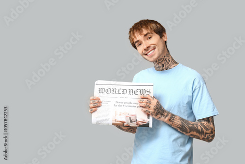 Handsome young man with new...