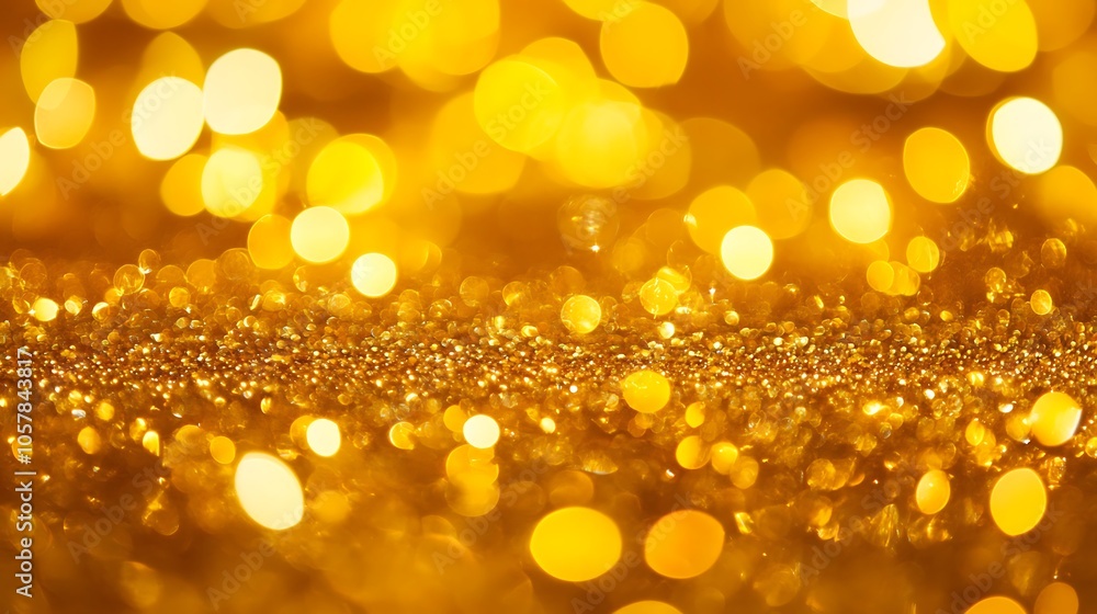 Shimmering and sparkling gold background illuminated with blurred lights, creating a festive and joyful ambiance perfect for Christmas design projects. Shimmering and sparkling gold background illuminated with blurred lights, creating a festive and joyful ambiance perfect for Christmas design projects.