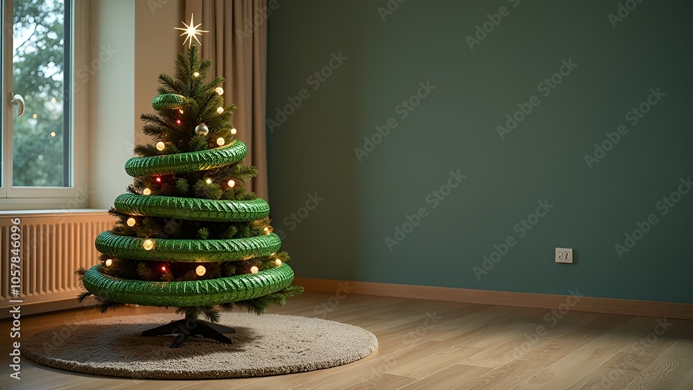Y2k greeting cards for the New Year 2025 and Merry Christmas. A green snake. Simple geometric shape. Colorful minimalistic design. A Christmas tree with a star. Y2k greeting cards for the New Year 2025 and Merry Christmas. A green snake. Simple geometric shape. Colorful minimalistic design. A Christmas tree with a star.
