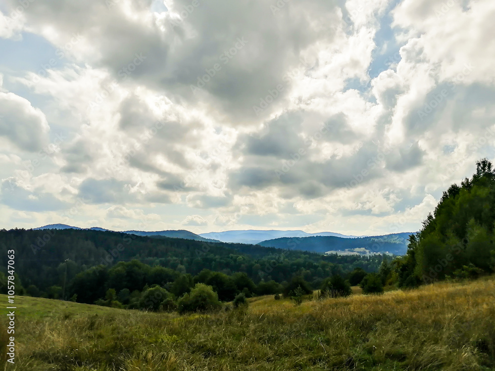 Wild, mountains, meadow, relax, summer, sky, clouds Wild, mountains, meadow, relax, summer, sky, clouds