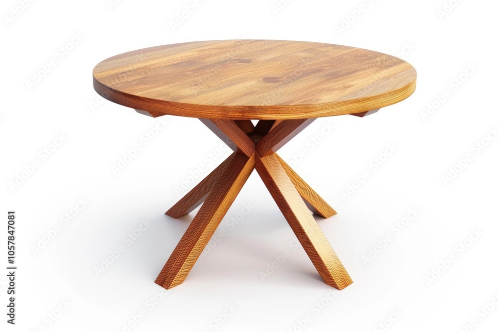Modern designer round dining table in brown and light brown. Modern designer round dining table in brown and light brown.