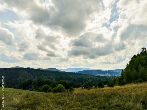 Wild, mountains, meadow, relax, summer, sky, clouds