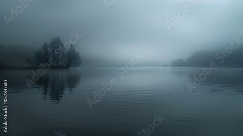 one meter glass fogged after a rainy day and cloudy night photo