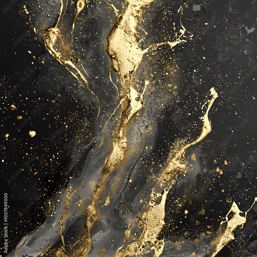 Sparkling gold splash with black gray transparent texture. Sparkling gold splash with black gray transparent texture.