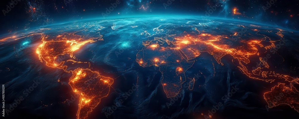 Frustrated traders on opposite sides of an invisible energy barrier, unable to pass goods between nations Frustrated traders on opposite sides of an invisible energy barrier, unable to pass goods between nations